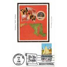 #2342 Maryland Statehood Colorano Maxi FDC