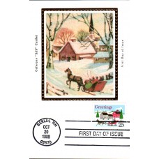 #2400 Horse and Sleigh Colorano Maxi FDC