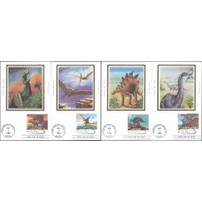 #2422-25 Dinosaurs Colorano Maxi FDC Set