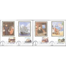 #2620-23 Voyage of Columbus Colorano Maxi FDC Set