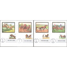 #2756-59 Sporting Horses Colorano Maxi FDC Set