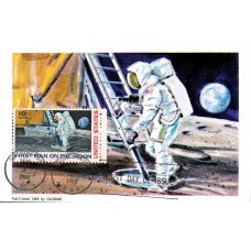 #C76 First Man on the Moon Colorano Maxi FDC