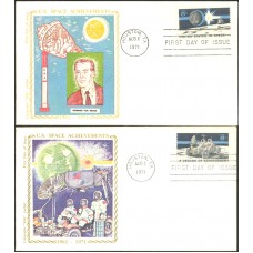 #1434-35 Space Achievements Colorano FDC Set