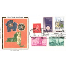 #2346 New York Statehood Combo Colorano FDC