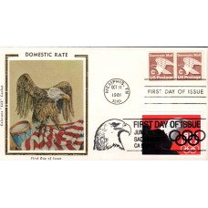 #2541 Bald Eagle Dual Colorano FDC