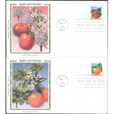 #3491-92 Apple and Orange Colorano FDC Set