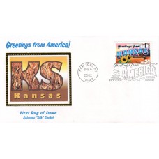 #3576 Greetings From Kansas Colorano FDC