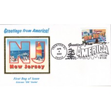 #3590 Greetings From New Jersey Colorano FDC