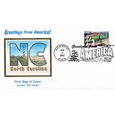 #3593 Greetings From North Carolina Colorano FDC