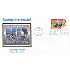 #3594 Greetings From North Dakota Colorano FDC