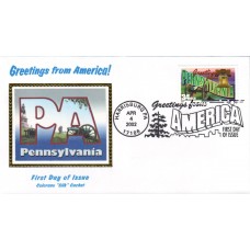 #3598 Greetings From Pennsylvania Colorano FDC