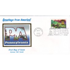 #3598 Greetings From Pennsylvania Colorano FDC
