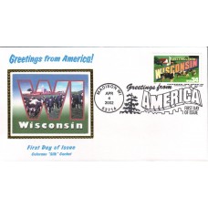 #3609 Greetings From Wisconsin Colorano FDC