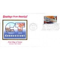 #3702 Greetings From Connecticut Colorano FDC