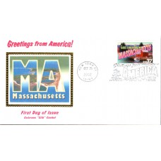 #3716 Greetings From Massachusetts Colorano FDC