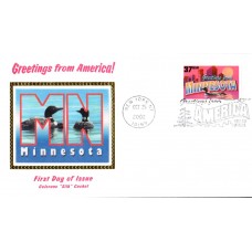 #3718 Greetings From Minnesota Colorano FDC