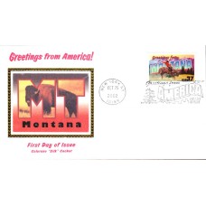 #3721 Greetings From Montana Colorano FDC