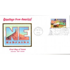 #3722 Greetings From Nebraska Colorano FDC