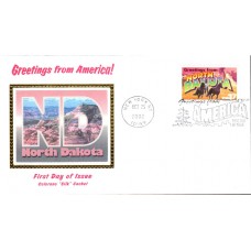 #3729 Greetings From North Dakota Colorano FDC