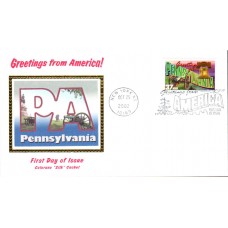 #3733 Greetings From Pennsylvania Colorano FDC