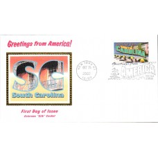 #3735 Greetings From South Carolina Colorano FDC