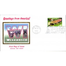 #3744 Greetings From Wisconsin Colorano FDC