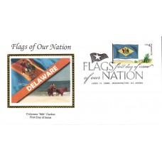 #4282 FOON: Delaware Flag Colorano FDC