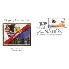 #4289 FOON: Illinois Flag Colorano FDC