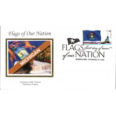 #4298 FOON: Michigan Flag Colorano FDC