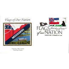 #4300 FOON: Mississippi Flag Colorano FDC