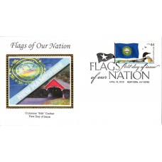 #4307 FOON: New Hampshire Flag Colorano FDC