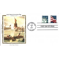 #4518-19 Lady Liberty - Flag Colorano FDC