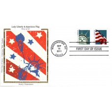 #4563-64 Lady Liberty - Flag Colorano FDC