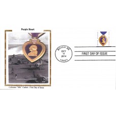 #4704a Purple Heart Colorano FDC