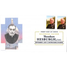 #5241-42 Father Theodore Hesburgh CompuChet FDC