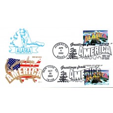 #3697 Greetings From Alaska Dual Covercraft FDC