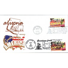 #3698 Greetings From Arizona Dual Covercraft FDC