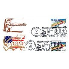 #3701 Greetings From Colorado Dual Covercraft FDC