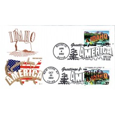 #3707 Greetings From Idaho Dual Covercraft FDC