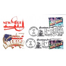 #3727 Greetings From New York Dual Covercraft FDC