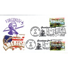 #3741 Greetings From Virginia Dual Covercraft FDC