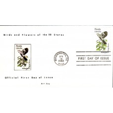 #1961 Florida Birds - Flowers Coy FDC