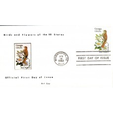 #1962 Georgia Birds - Flowers Coy FDC