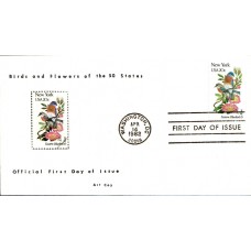 #1984 New York Birds - Flowers Coy FDC