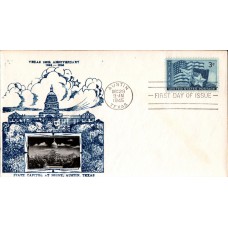 #938 Texas Statehood Crosby FDC