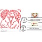 #3499 Rose and Love Letter Dual Curtis FDC