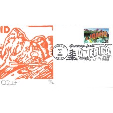 #3572 Greetings From Idaho Curtis FDC