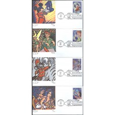 #4192-95 Art of Disney: Magic Curtis FDC Set