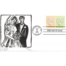 #4271-72 Wedding Hearts Curtis FDC