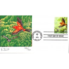 #4474b Akepa and Hawaii Hoary Bat Curtis FDC